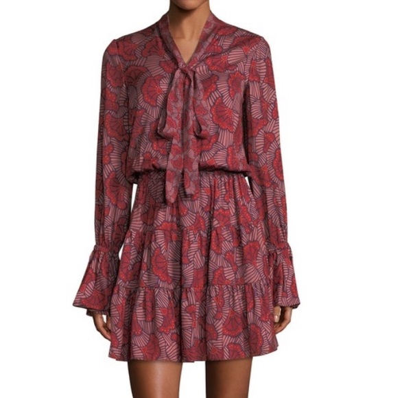 Alexis Dresses & Skirts - Alexis Elizavetta Short Dress Red Floral Fan Print